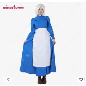 Howls Moving Castle Sophie Hatter Blue Dress Cosplay/Halloween Costume
